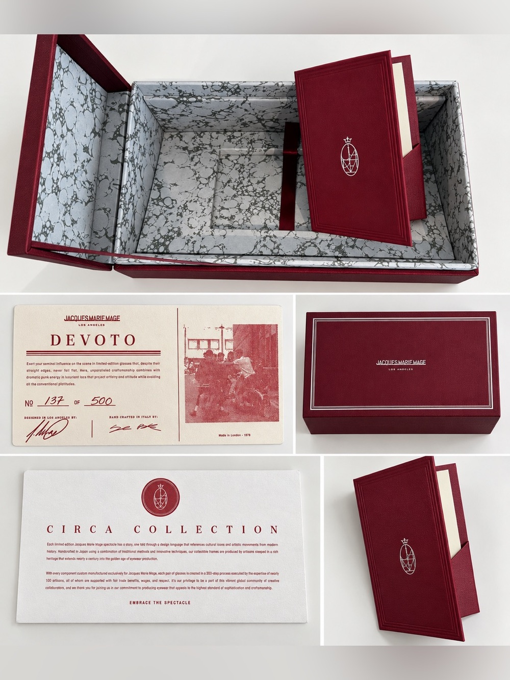 Jacques Marie Mage: Devoto Circa Collection Presentation Box - Burgundy